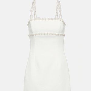 REBECCA VALLANCE Perle embellished crêpe minidress